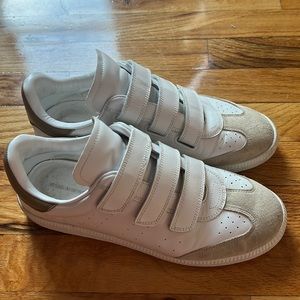 Isabel Marant Beth Leather Sneakers -Beige